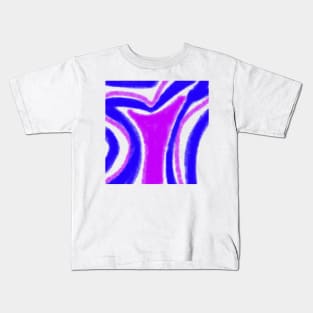 blue pink abstract watercolor texture Kids T-Shirt